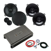 Hertz 4 Channel Amplifier 13cm Components & 13cm Coaxial Speaker Package Deal